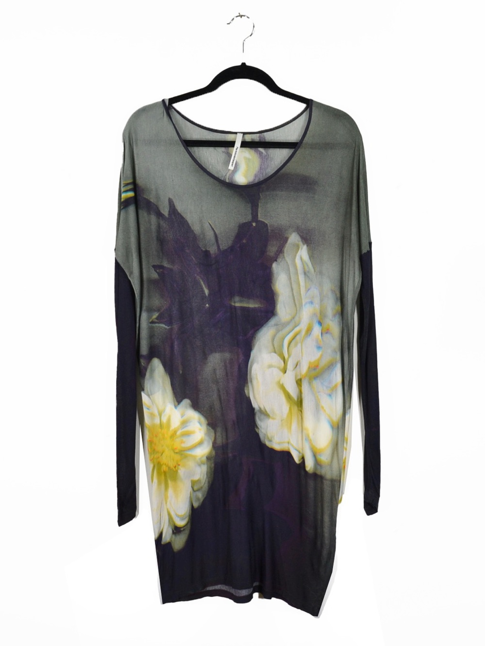 Pier Antonio Gaspari Italy Moody Abstract Floral Knit Tunic Dress